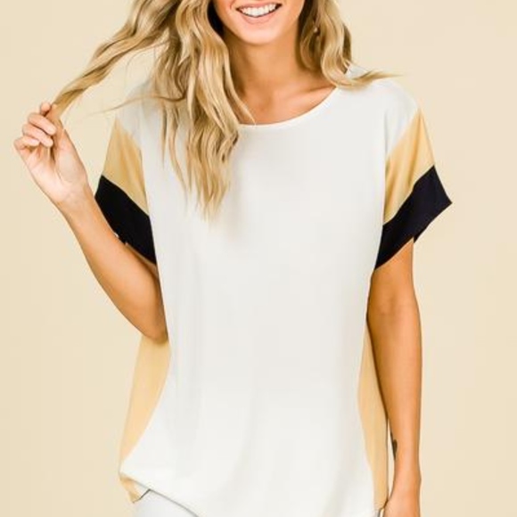 Kaydence Color Block Blouse - Picture 2 of 3